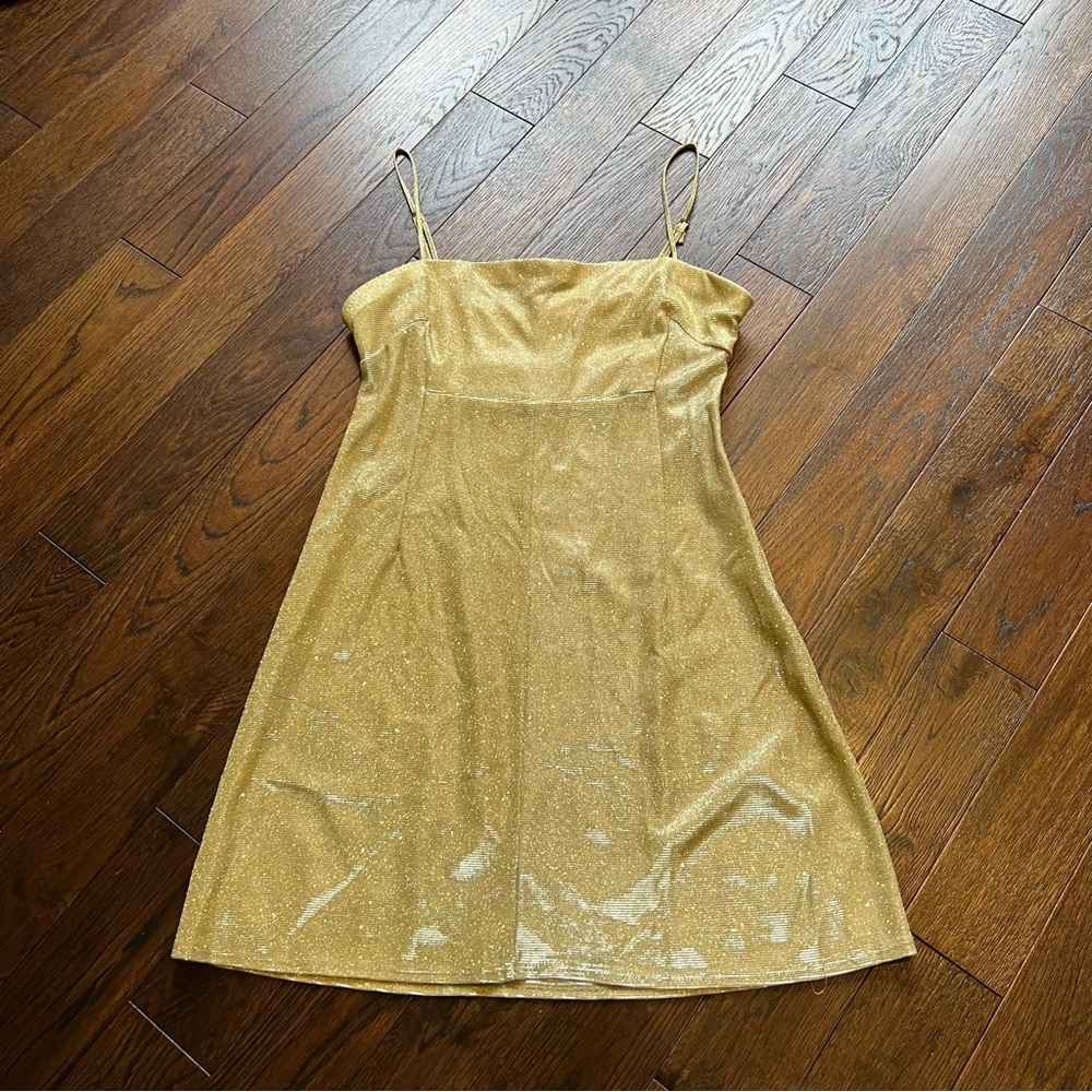 Gold Sparkle Mini Dress